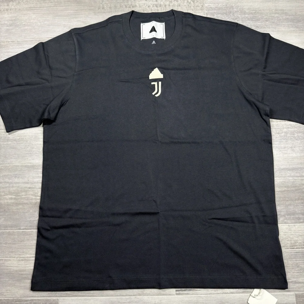 Adidas Juventus Oversized Black T-Shirt Turin‎ IT9688 2023/24 Men's Large NEW